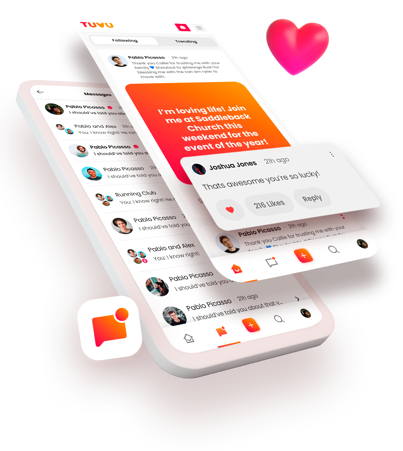 TUVU App Screens