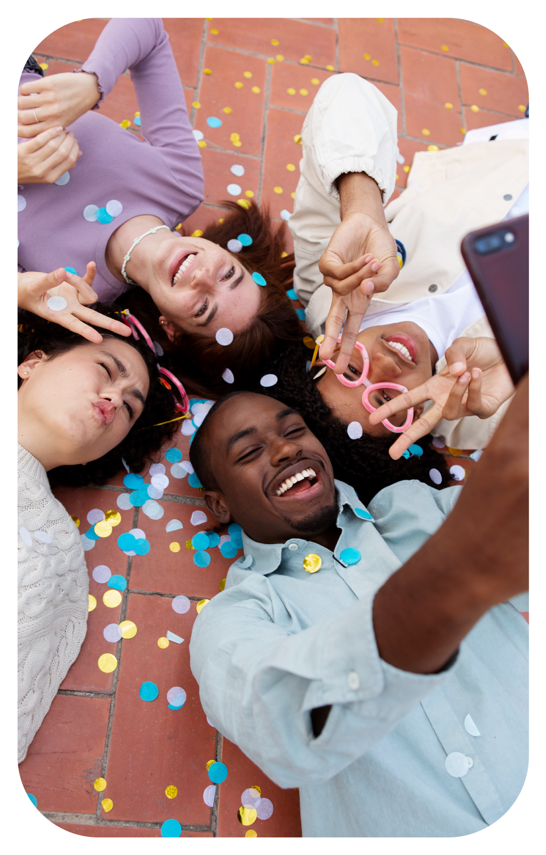 Friends celebrating